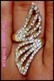 Anel Dourado com strass - nº 18